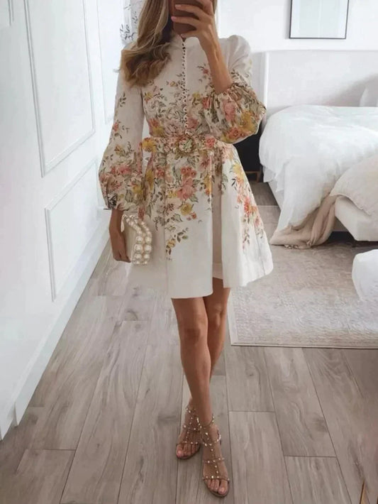Feminine Party Dress With A Light Base Colour - Joann