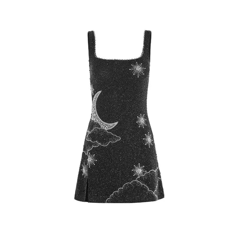 Figure-Hugging Sequin Mini Dress With Straps - Kathleen