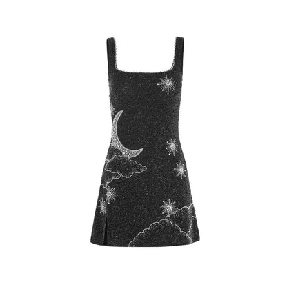 Figure-Hugging Sequin Mini Dress With Straps - Kathleen