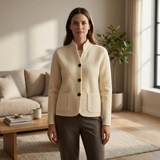 Fitted Casual Cardigan With Pockets - Marlena