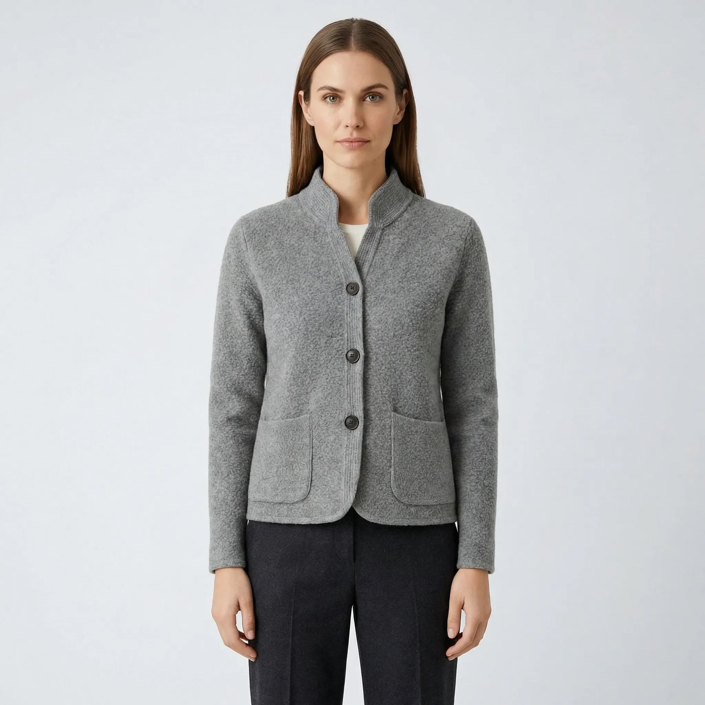 Fitted Casual Cardigan With Pockets - Marlena