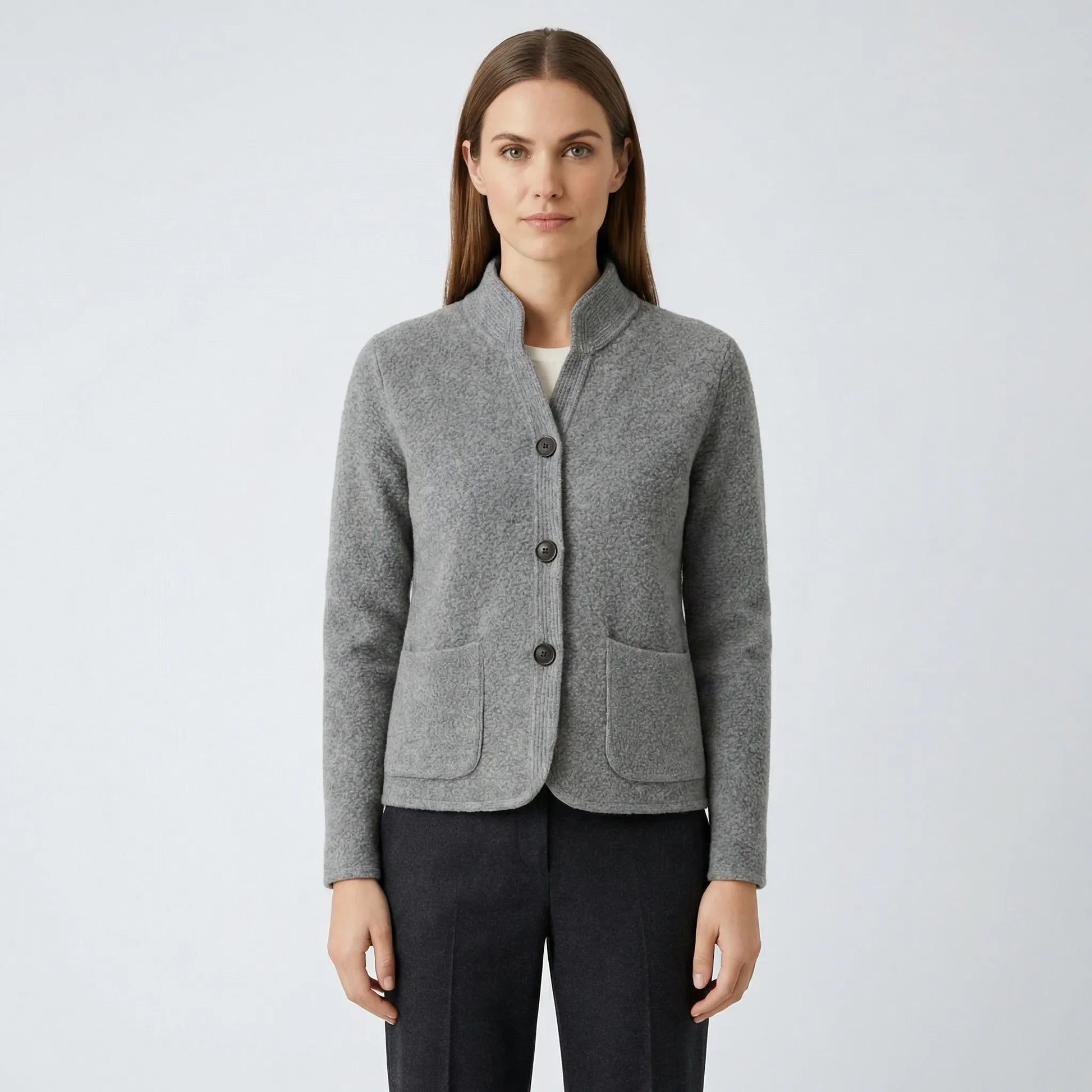 Fitted Casual Cardigan With Pockets - Marlena