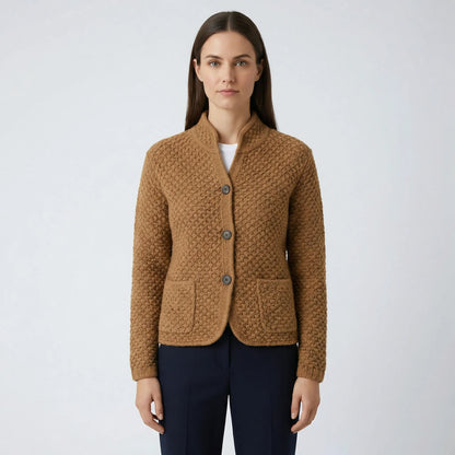 Fitted Casual Cardigan With Pockets - Marlena