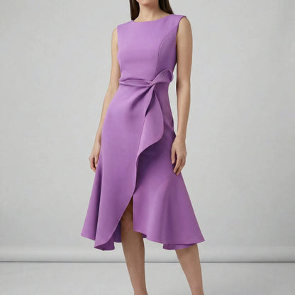 Fitted Evening Dress With Pleat Details - Karla