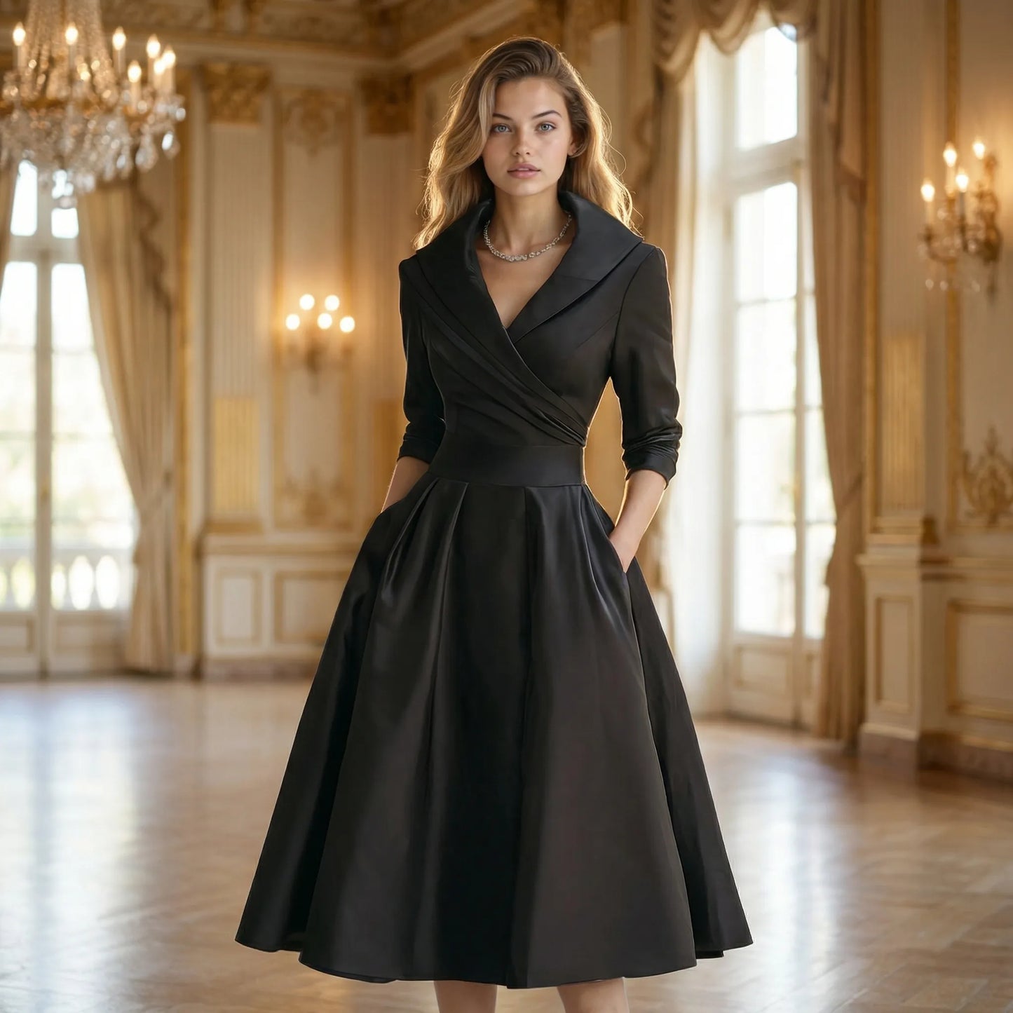 Fitted Midi Dress - Emilie