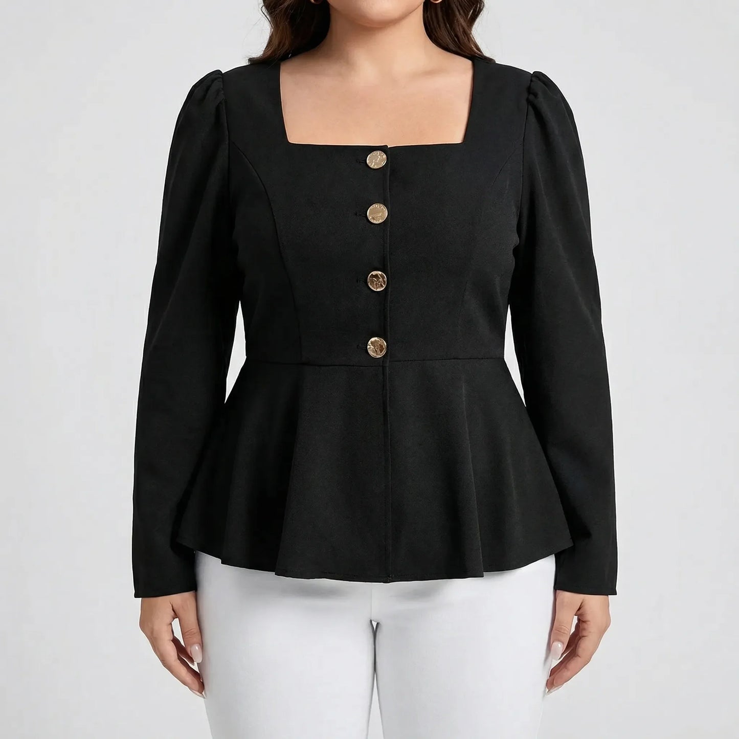 Fitted Peplum Waist Top - Eula
