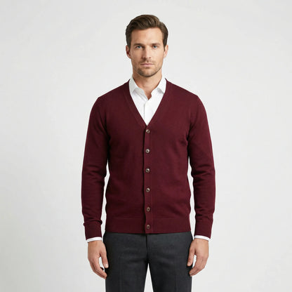 Fitted V-Neck Cardigan - Gino