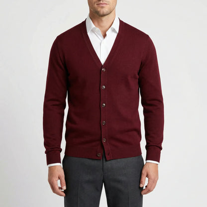 Fitted V-Neck Cardigan - Gino