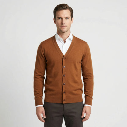 Fitted V-Neck Cardigan - Gino