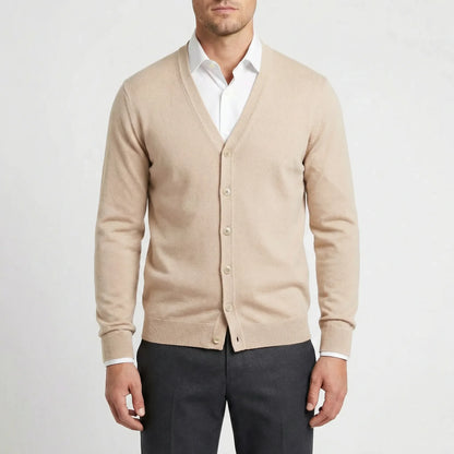 Fitted V-Neck Cardigan - Gino