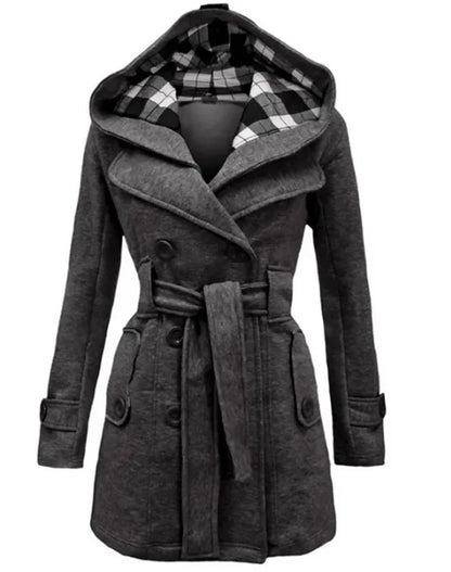 Fitted Women's Coat With Hood - Viola