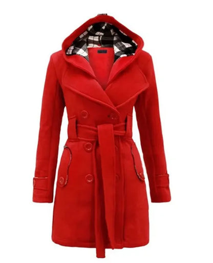 Fitted Women's Coat With Hood - Viola