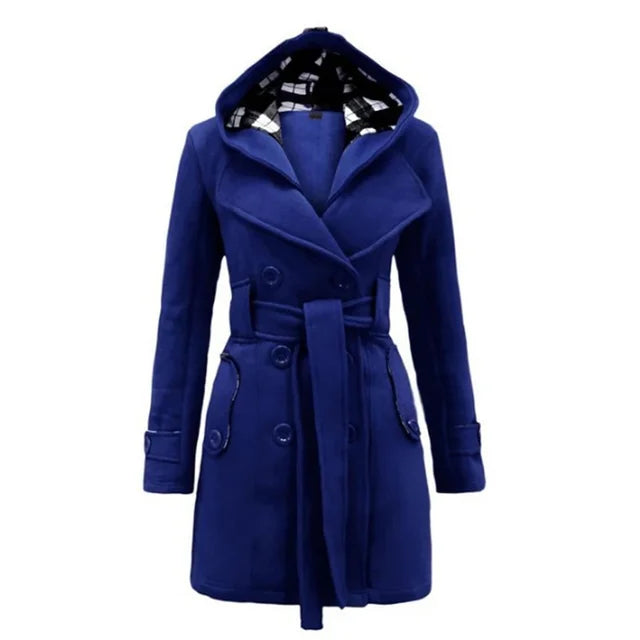 Fitted Women's Coat With Hood - Viola