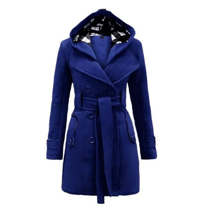 Fitted Women's Coat With Hood - Viola