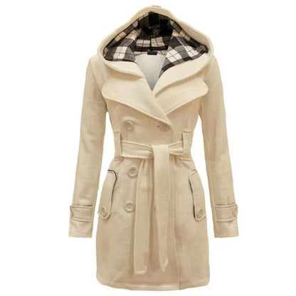 Fitted Women's Coat With Hood - Viola