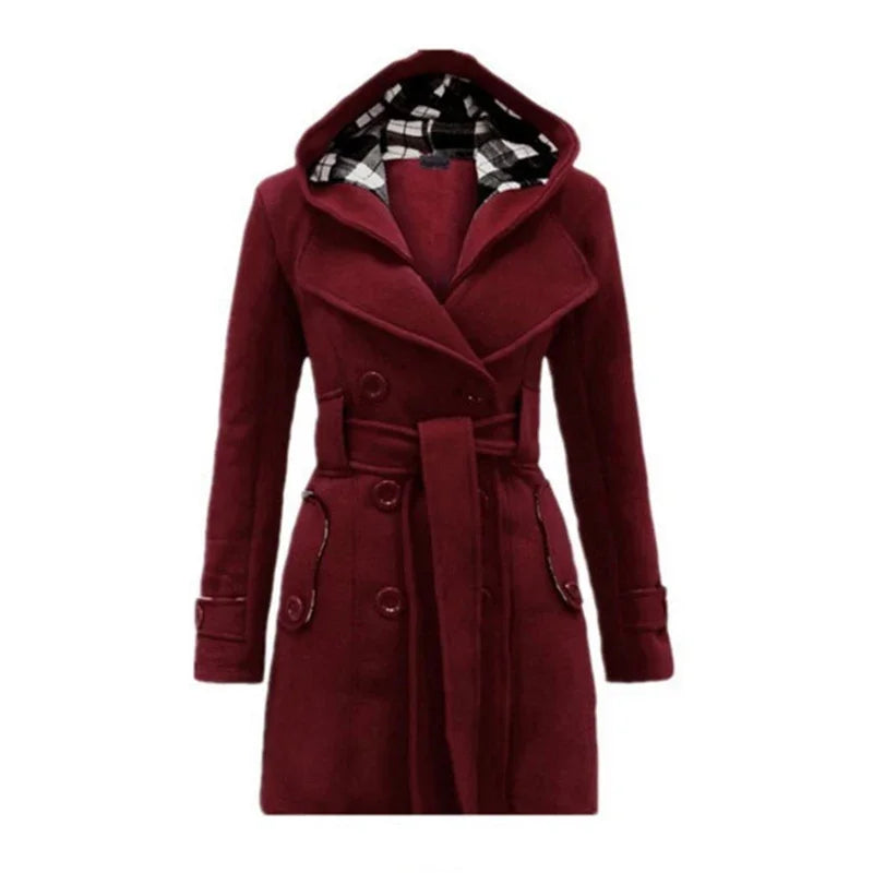 Fitted Women's Coat With Hood - Viola