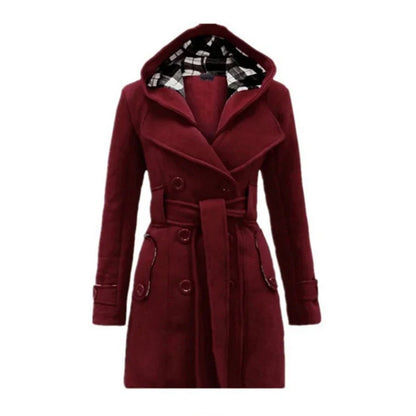 Fitted Women's Coat With Hood - Viola