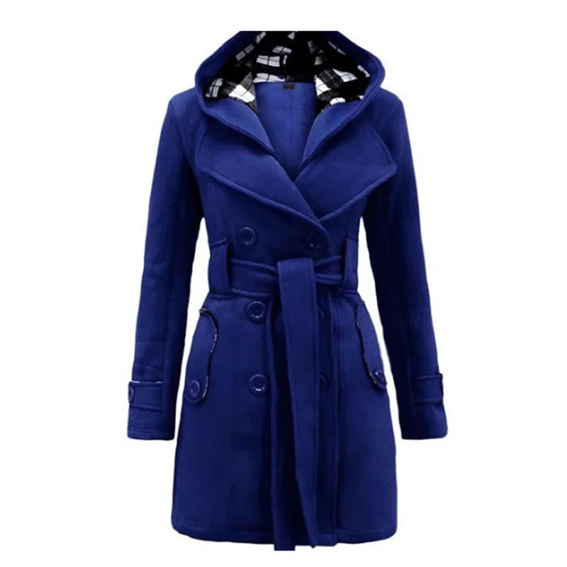 Fitted Women's Coat With Hood - Viola