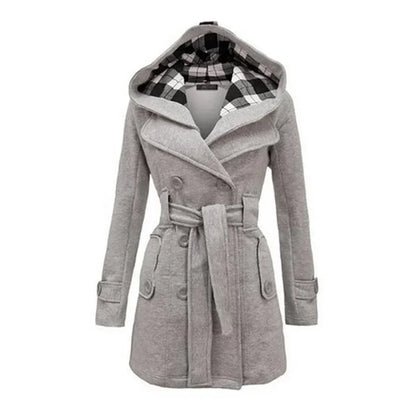 Fitted Women's Coat With Hood - Viola