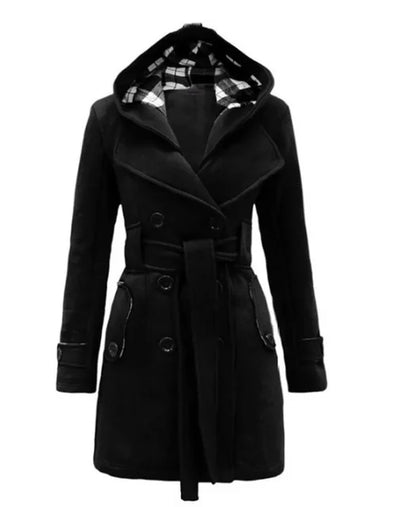 Fitted Women's Coat With Hood - Viola