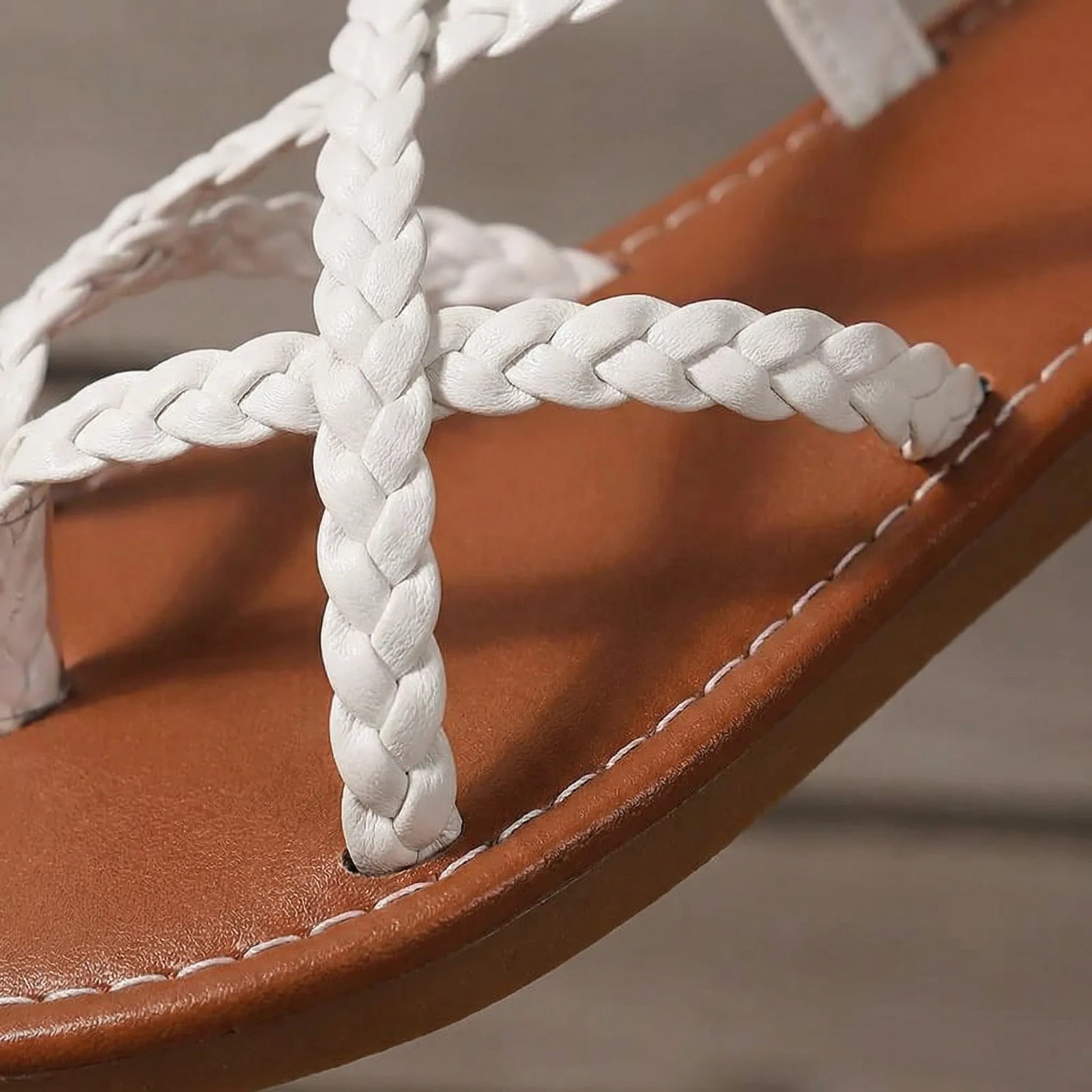 Flat Braided Sandals - Melanie