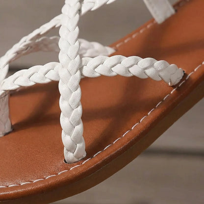 Flat Braided Sandals - Melanie