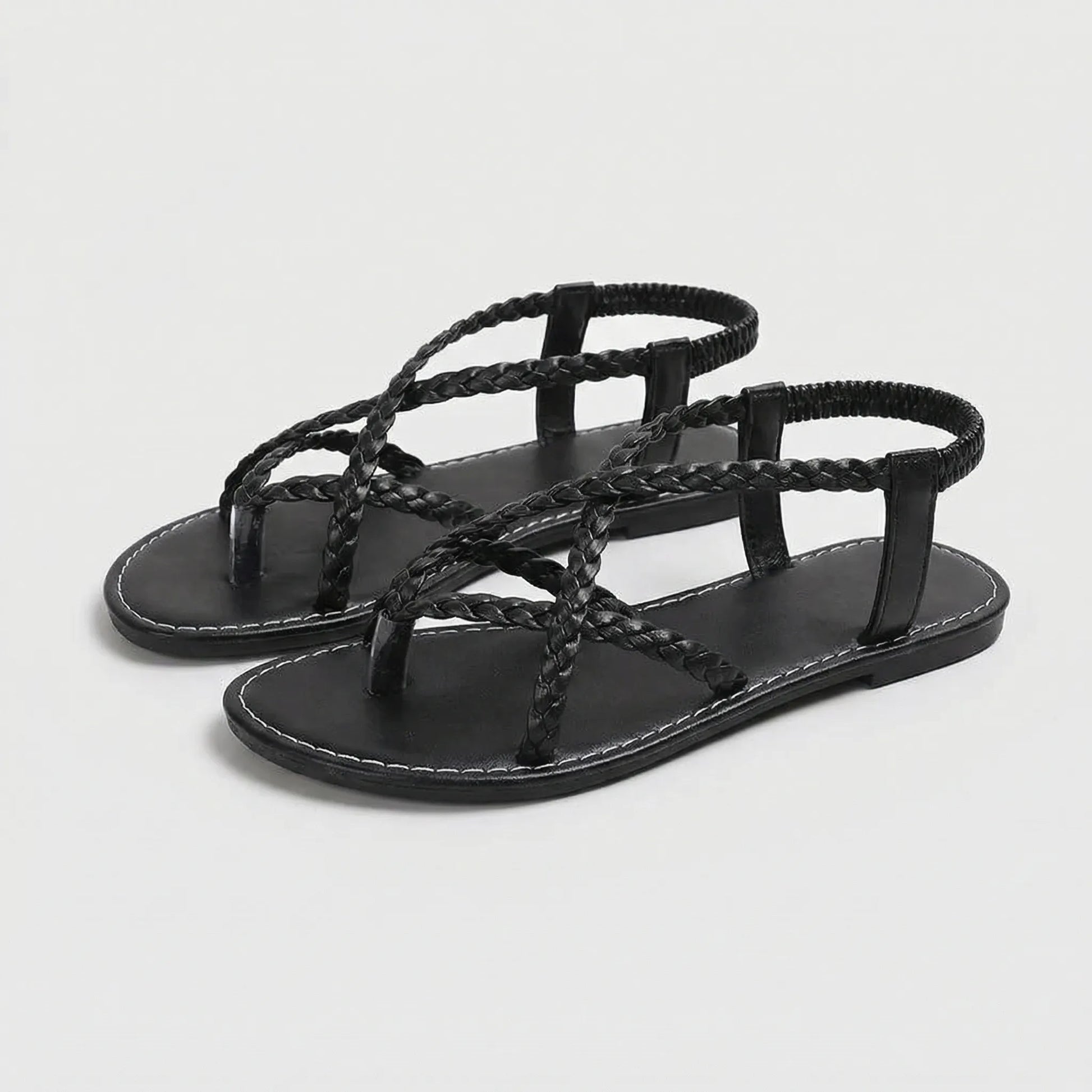 Flat Braided Sandals - Melanie