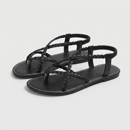 Flat Braided Sandals - Melanie