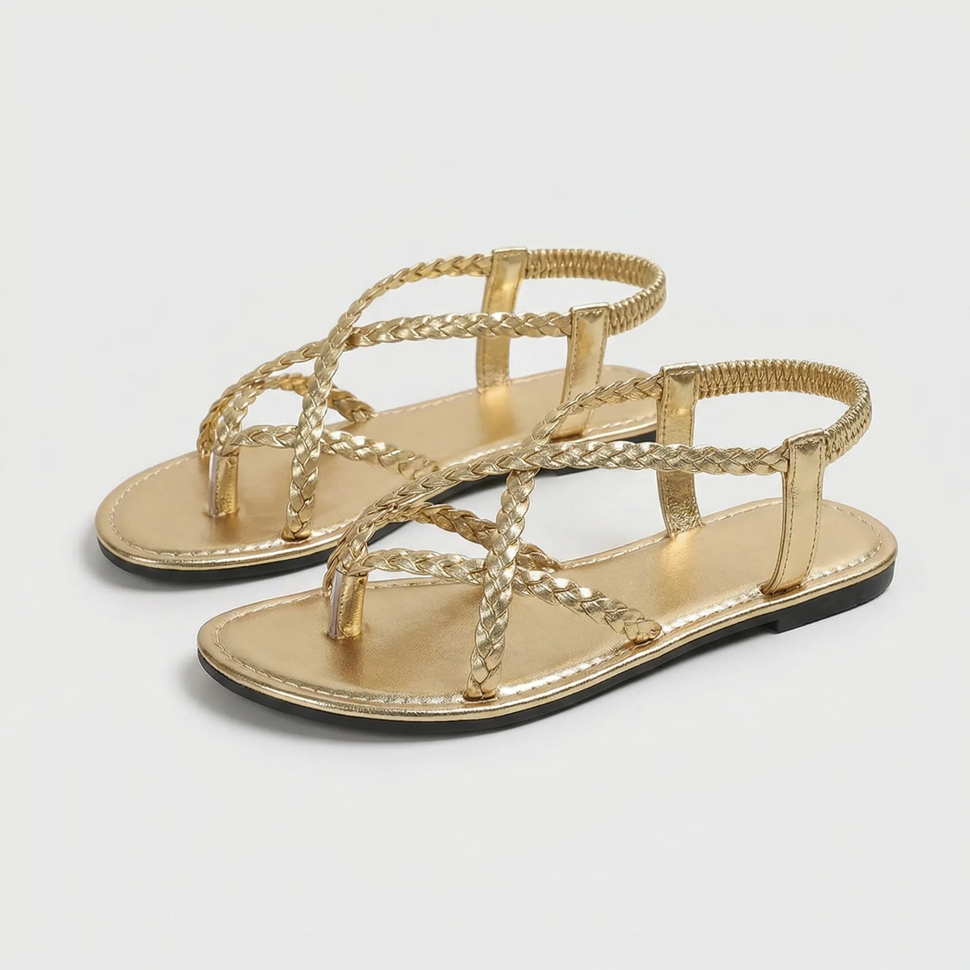 Flat Braided Sandals - Melanie