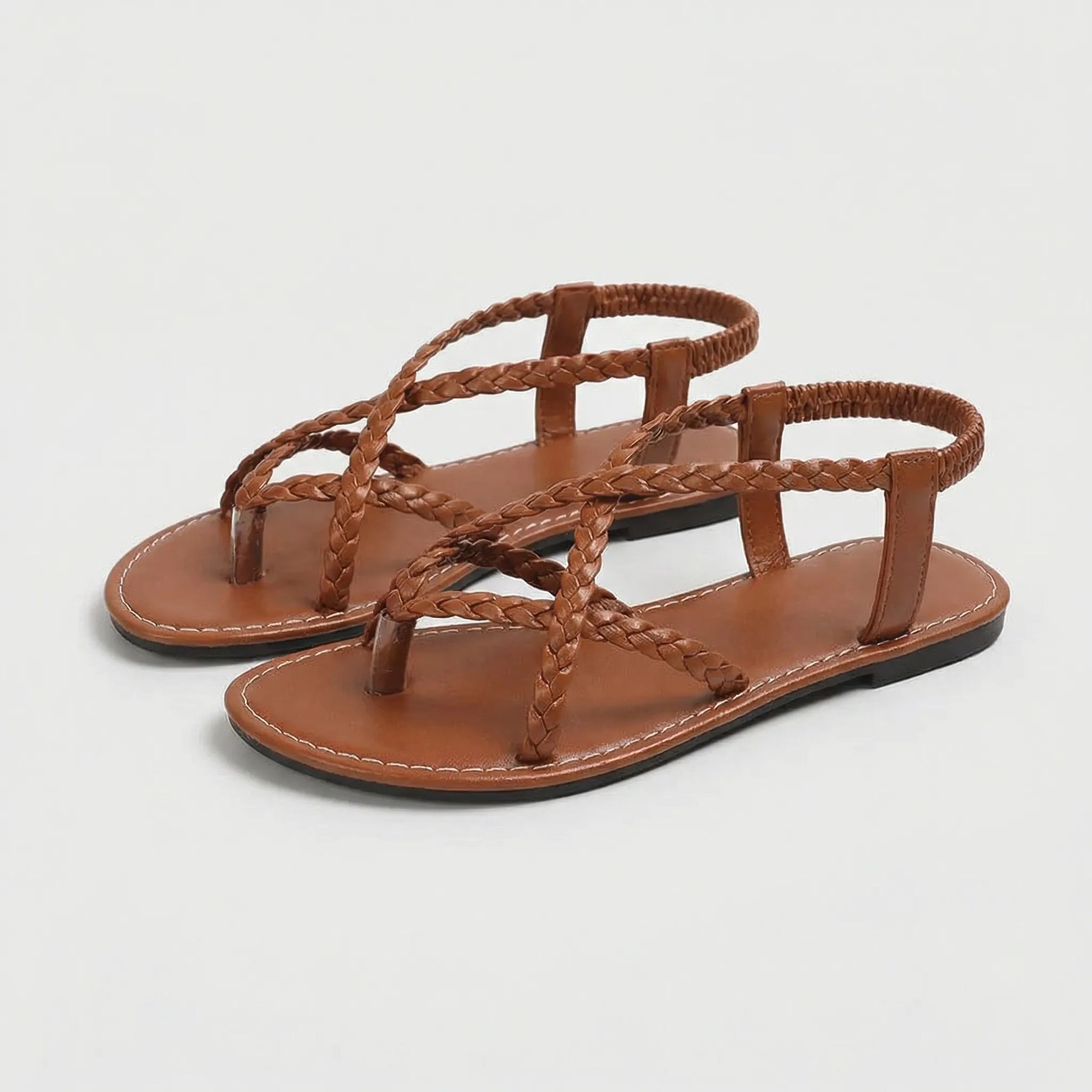 Flat Braided Sandals - Melanie