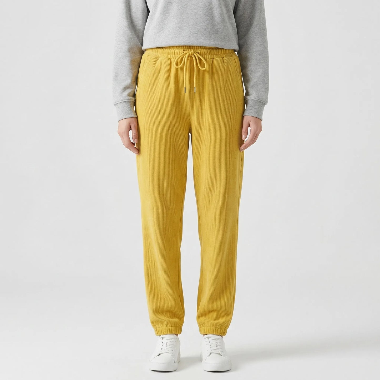 Fleece-Lined Ankle-Length Jogger Trousers - Margie