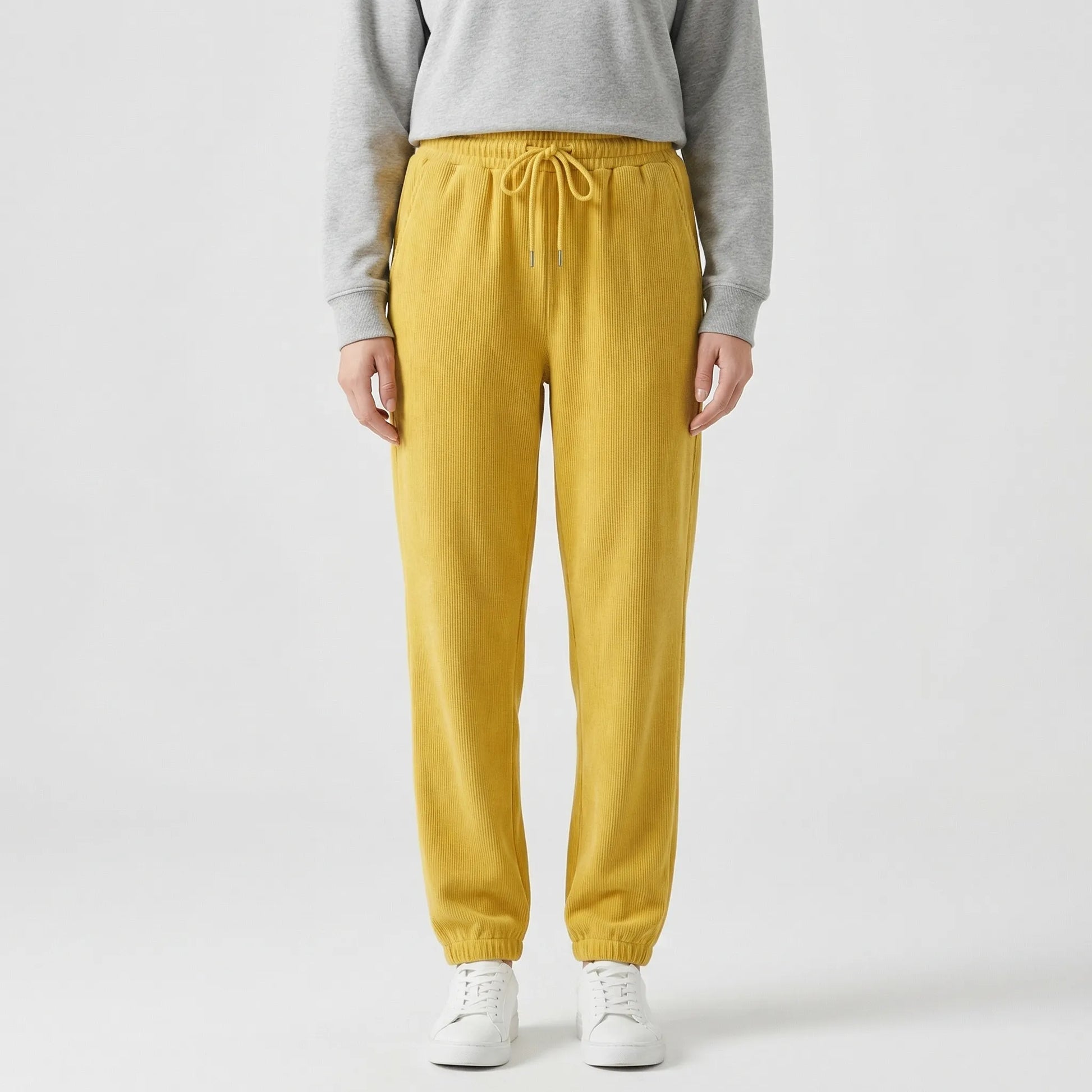 Fleece-Lined Ankle-Length Jogger Trousers - Margie
