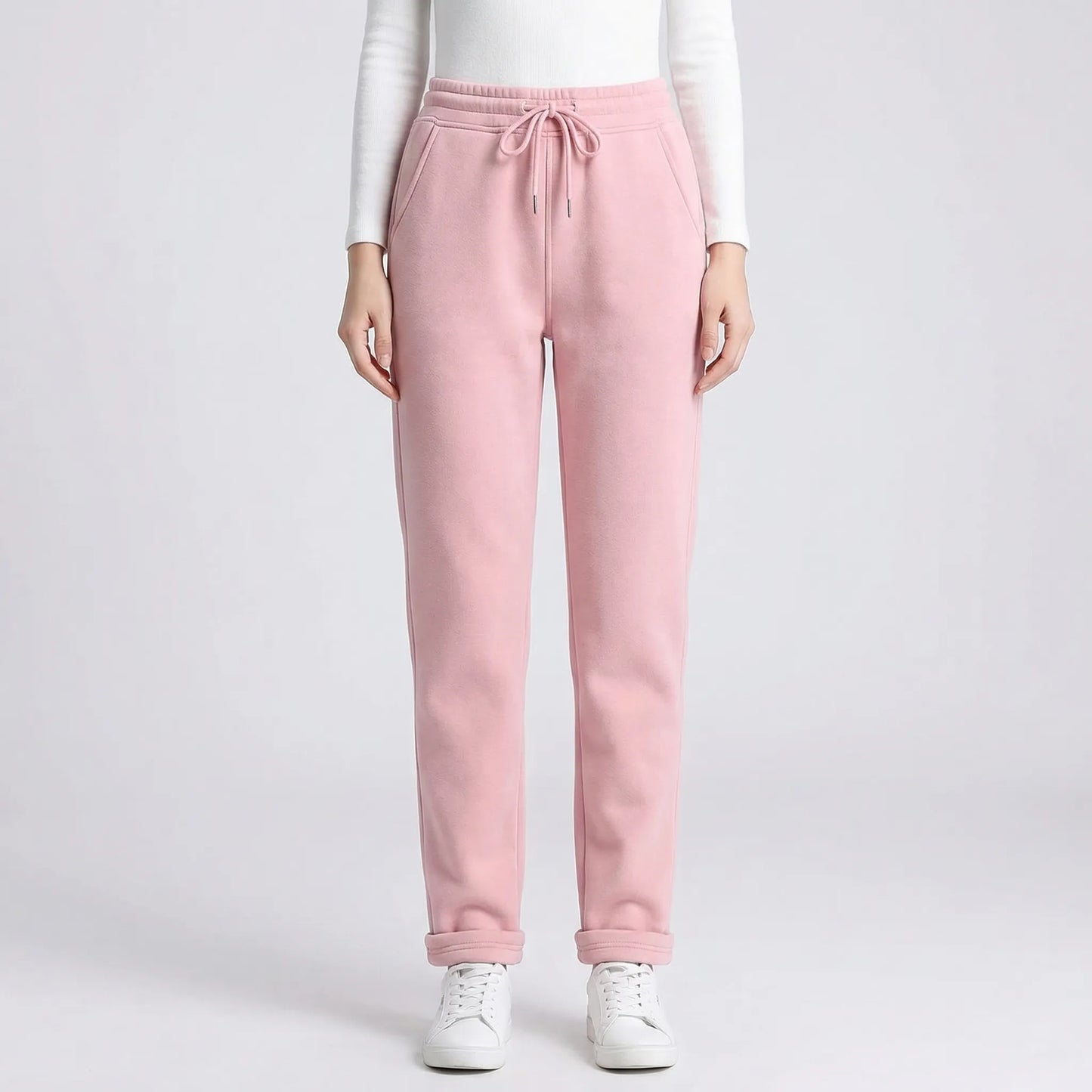 Fleece-Lined Ankle-Length Jogger Trousers - Margie