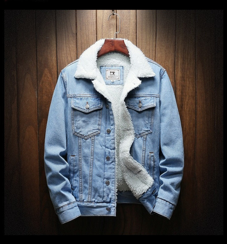 Fleece-Lined Retro Denim Jacket - Samuel