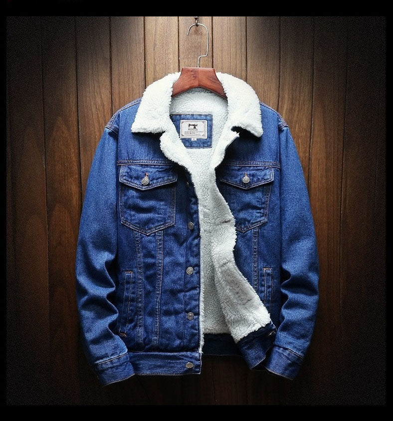 Fleece-Lined Retro Denim Jacket - Samuel