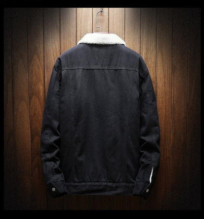 Fleece-Lined Retro Denim Jacket - Samuel