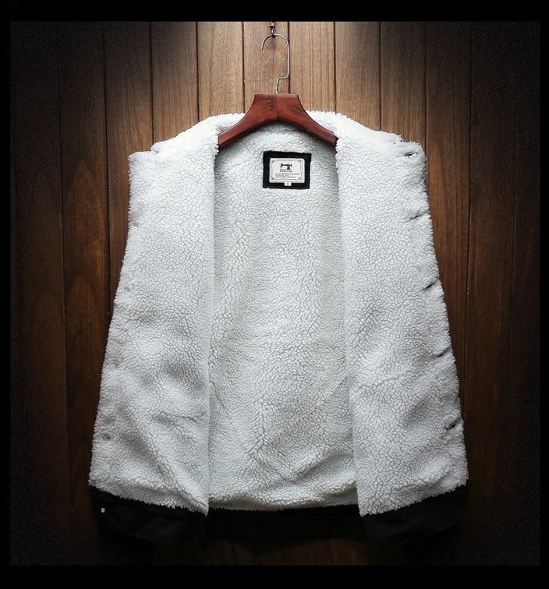 Fleece-Lined Retro Denim Jacket - Samuel