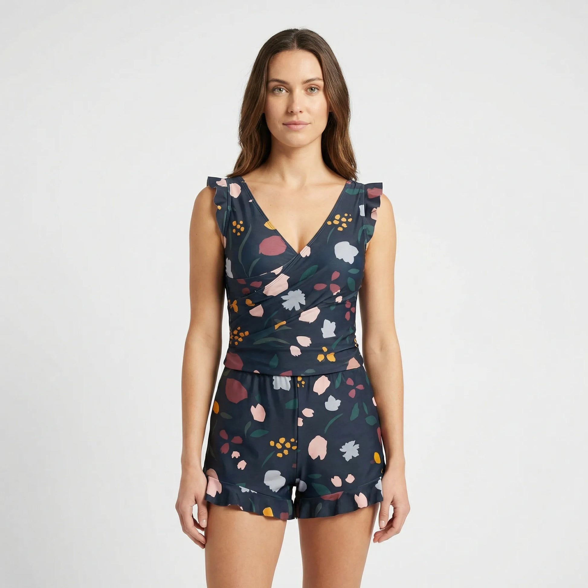 Floral Casual Beachwear Swimsuit - Amina