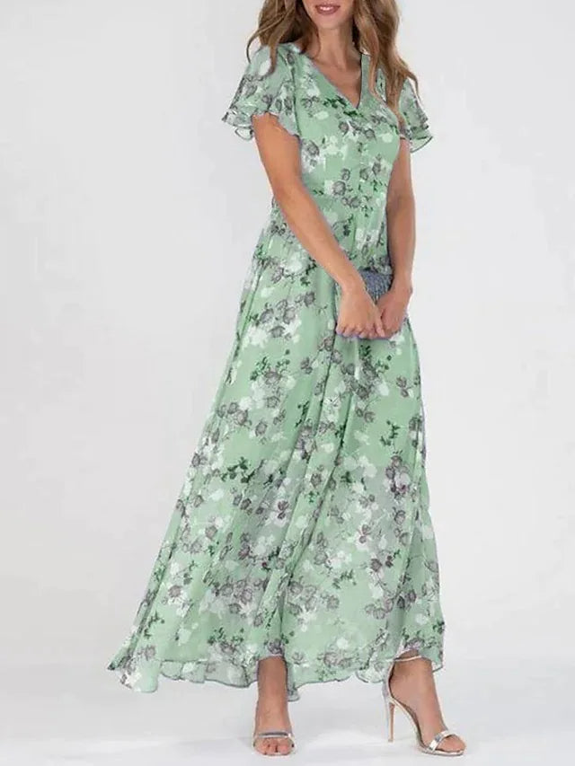 Floral Print Floaty Maxi Dress - Janie