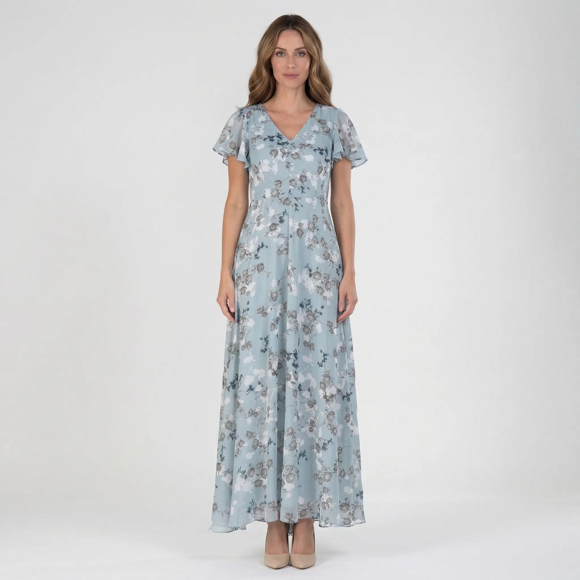 Floral Print Floaty Maxi Dress - Janie
