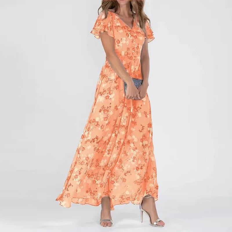 Floral Print Floaty Maxi Dress - Janie