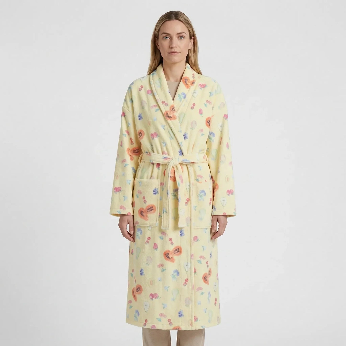 Floral Print Long Dressing Gown - Rebecca