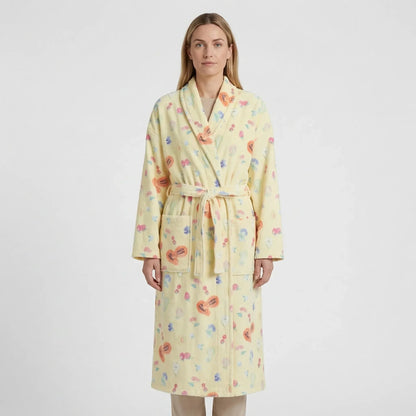 Floral Print Long Dressing Gown - Rebecca
