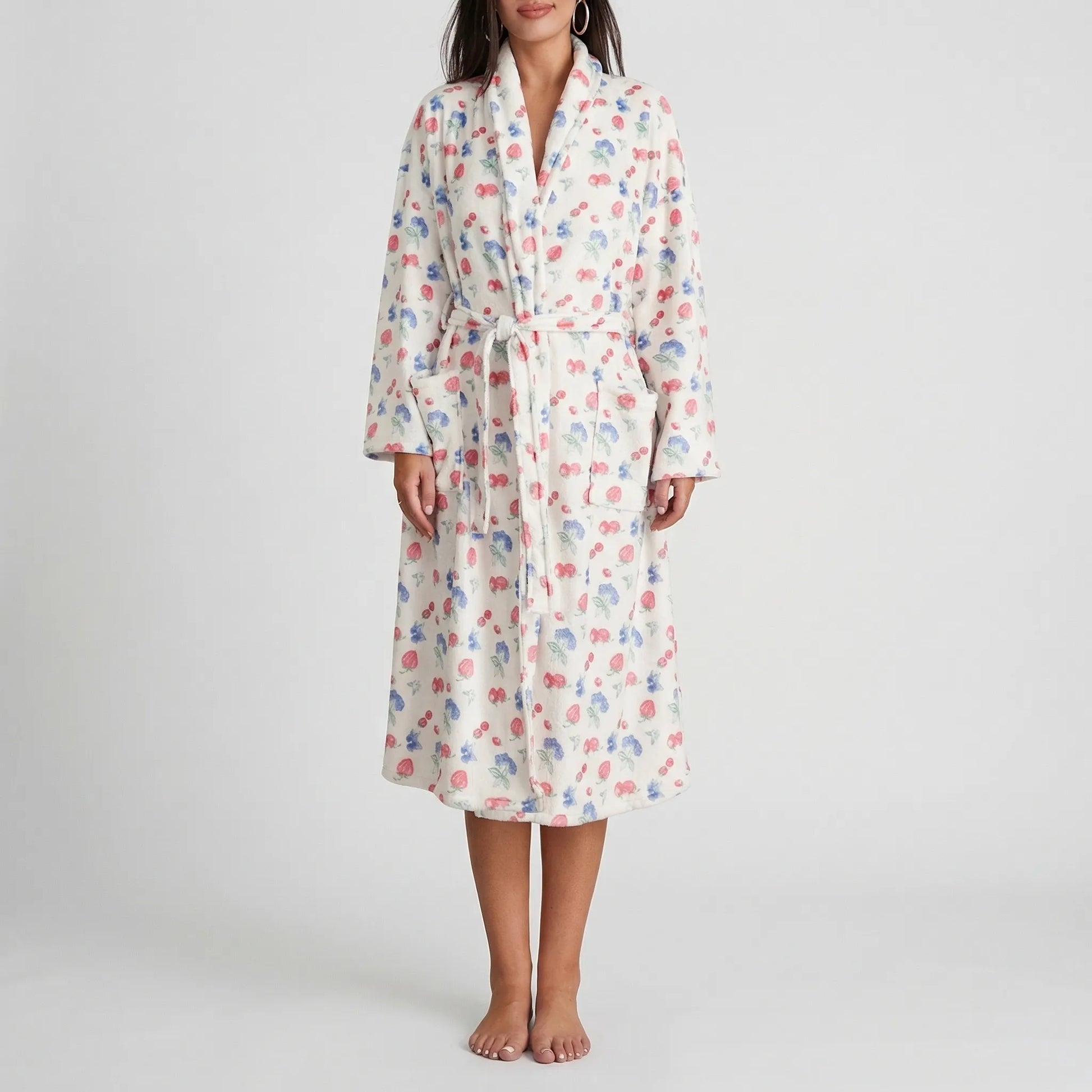 Floral Print Long Dressing Gown - Rebecca