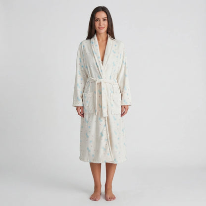 Floral Print Long Dressing Gown - Rebecca