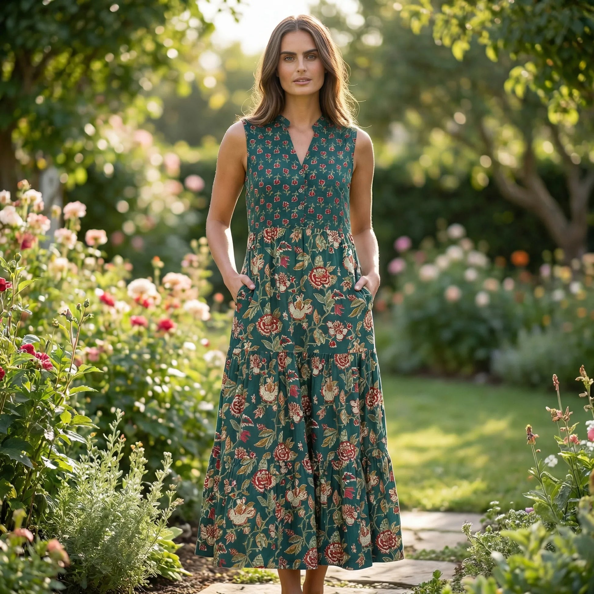 Flowy Long Summer Dress - Alexia