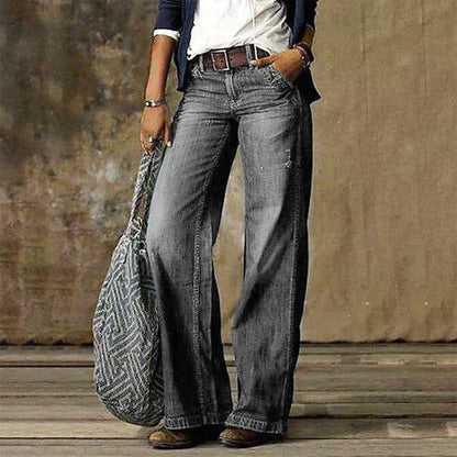 Stylish Wide Denim Trousers - NovaDenim