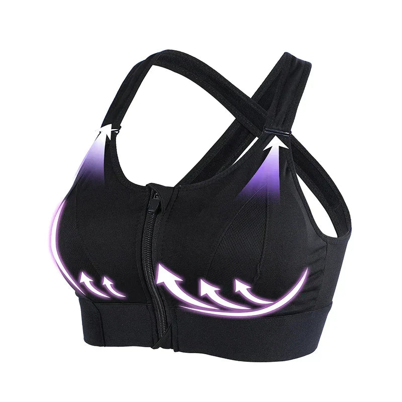 Front-Zip Sports Bra - Johnnie