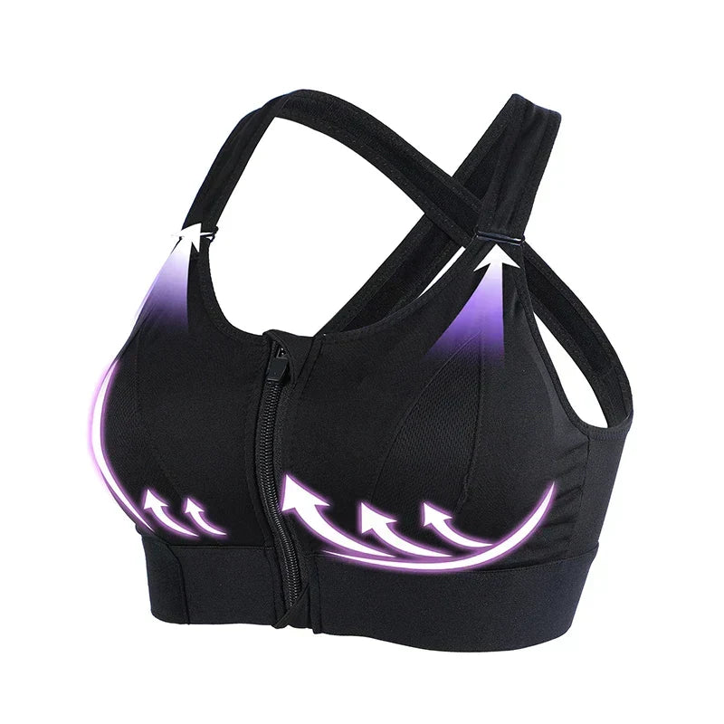 Front-Zip Sports Bra - Johnnie