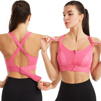 Front-Zip Sports Bra - Johnnie